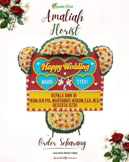 Papan Bunga Pernikahan Bojong Leles
